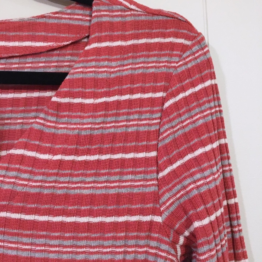 Alya Striped Button Front Dress - Picture 5 of 6